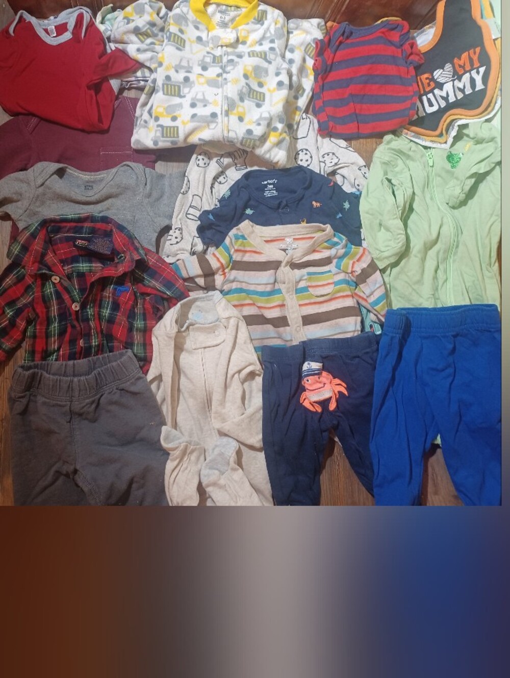 15 Pc Bundle Infant- 3 Month Boy - Shirts, Pants, Jammies, Fall / Winter Lot